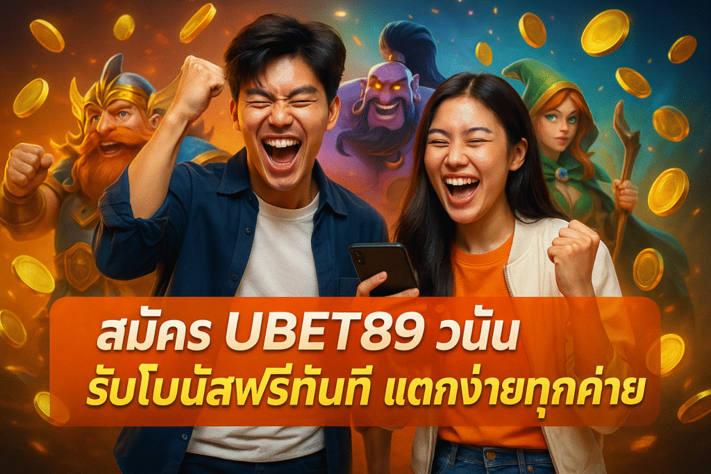 สมัคร UBET89 วันนี้ รับโบนัสฟรีทันที แตกง่ายทุกค่าย
